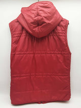 Dolce & Gabbana Red Quilted Puffy Hooded Vest Size Italian 52 Do0925lorde