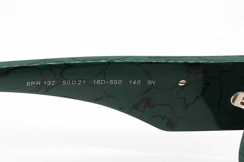 Prada Spr 13z Cat Eye Green Marble Sunglasses Eb1225cxde