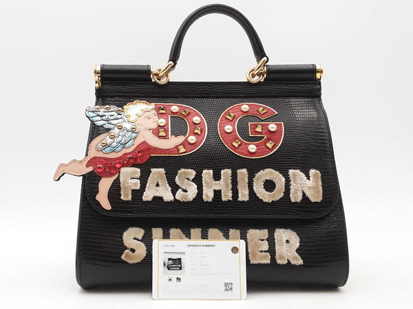 Dolce & Gabbana Sicily Fashion Sinner Black Handbag Aa0425wrz