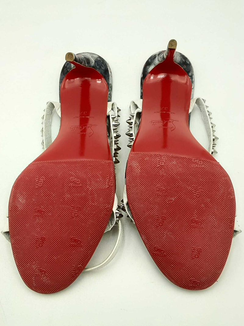 Christian Louboutin Mafaldina Spikes Heels Size 37 Eb1024lorsa