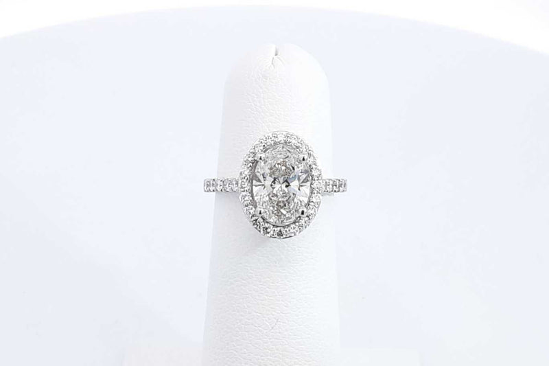 14k White Gold 1.53ctw Lab Grown Diamond Ring 3.4 Grams Size 4.25 Eb0624irxdu