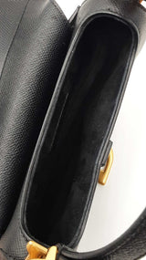 Christian Dior Small Saddle Bag In Black Grained Leather Fw1026erzdu