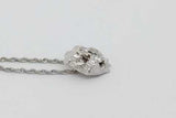 0.3cttw Diamond Nugget Pendant Necklace 14k White Gold 9.9g 24.5 In Eb0926crxsa
