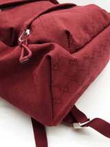 Gucci Gg Monogram Red Canvas Backpack Eb0226lxxzde