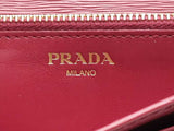 Prada Saffiano Leather Fold Over Continental Wallet Pink Aa0625lzxsa