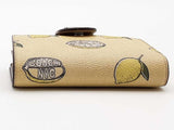 Coach Medium Corner Zip Wallet Lemon Print Yellow Aa0826crsa