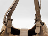 Fendi Zucchino Shoulder Bag In Beige Ff Logo Canvas Fw0726oordu
