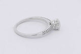 0.9ctw Round Diamond Ring In 14k White Gold 2.7 Grams Size 9 Eb0525sxzsa