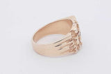 14k Yellow Gold Nugget Ring With Small Diamond 12 Grams Size 10 Eb0326orxsa