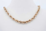 14k Yellow Gold Rope Chain Necklace 6.8 Grams 22 Inch Eb0826rrxde
