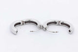 925 Sterling Silver Hoop Earrings 5.6 Grams Eb0125psa