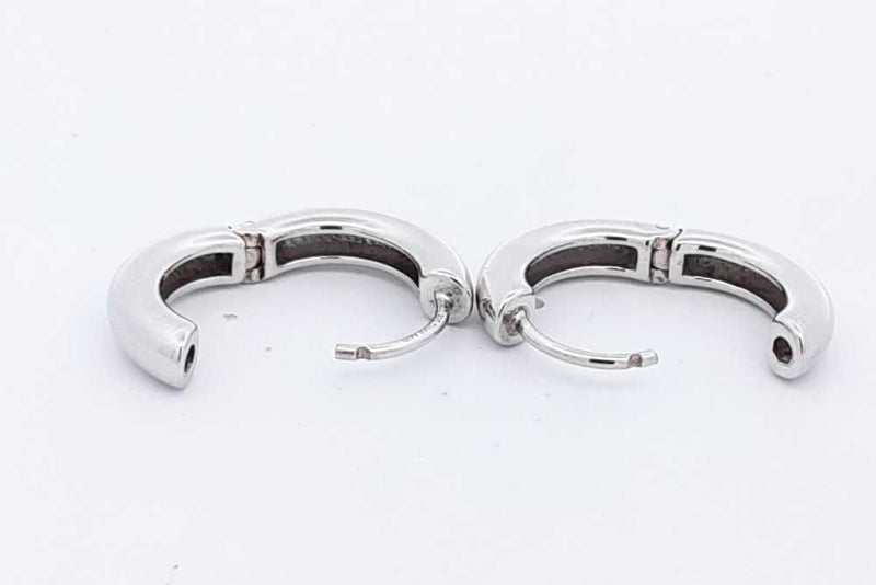 925 Sterling Silver Hoop Earrings 5.6 Grams Eb0125psa