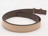 Hermes Constance Reversible Belt White 24 Mm Aa0126erzsa