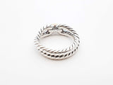 David Yurman Cable Loop Ring In Sterling Silver & 18k Yellow Gold 6.6 Grams Size 5.5 Fw0726lzxdu
