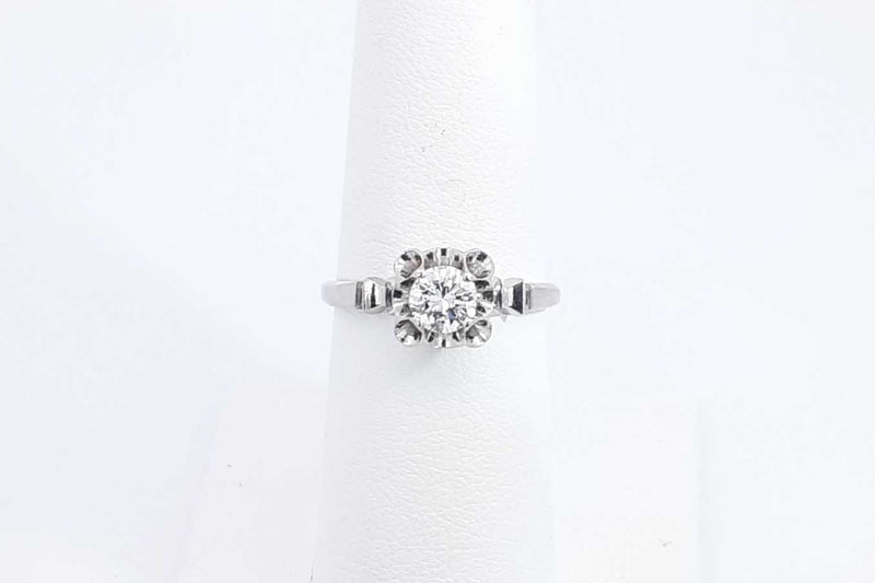 Pearlian Motomachi Platinum 0.43ctw Diamond Ring 3.8 Grams Size 6.25 Eb0524lwxdu