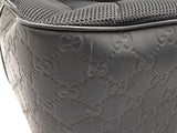 Gucci Medium Backpack In Logo-debossed Rubber-effect Black Leather Fw0426erxdu