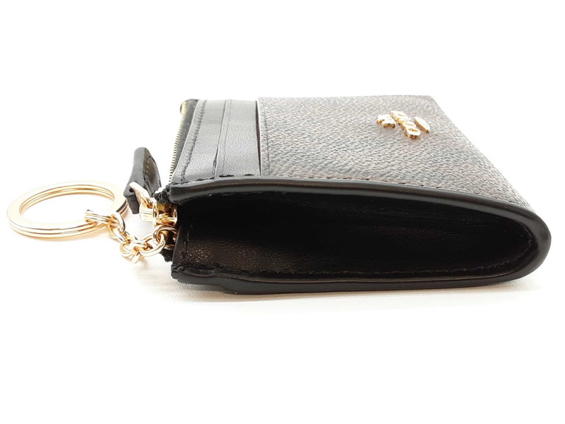 Coach Mini Skinny Brown Signature Coated Canvas Id Case Do0325orde
