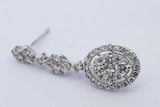 2.56cttw Diamond Drop Stud Earrings In 18k White Gold 3.2 Grams Eb0326lxexdu