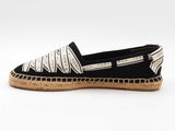 Tory Burch Ribbon Espadrille Black Shoes Size 7.5 Aa0726wzsa