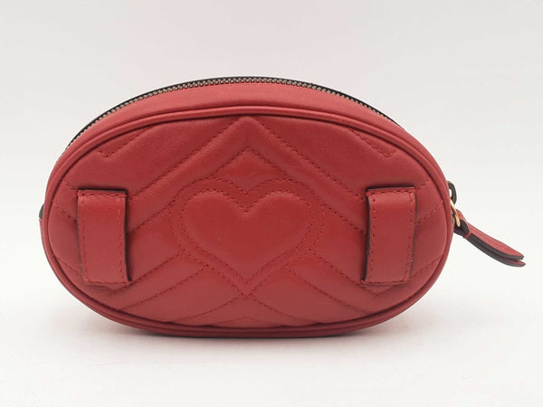 Gucci Gg Marmont Red Leather Belt Bag Sd0325wrzsa