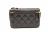 Chanel Dark Brown Quilted Lambskin Pillow Crush Vanity Case Eb1026olxzsa