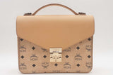 Mcm Spot Park Avenue Monogram Visetos Satchel Top Handle Bag Eb0526lrxsa