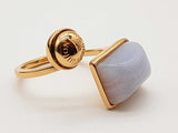 Louis Vuitton Iconic Blue Lace Agate Ring Size 7 Do1025lrxde