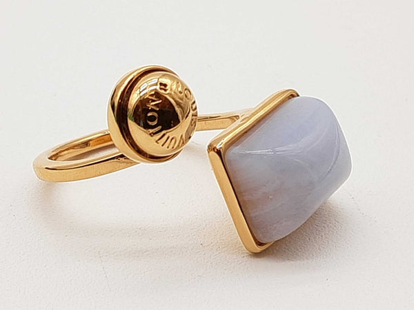 Louis Vuitton Iconic Blue Lace Agate Ring Size 7 Do1025lrxde