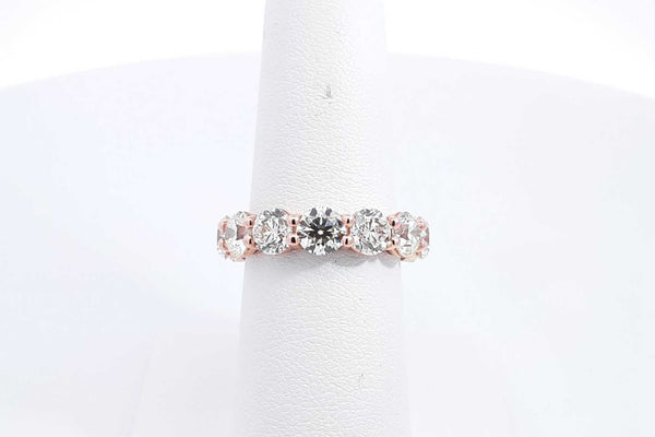 Approx. 6.5ctw Diamond Eternity Band 14k Rose Gold 4.54g Size 6.75 Eb1024cxxzsa