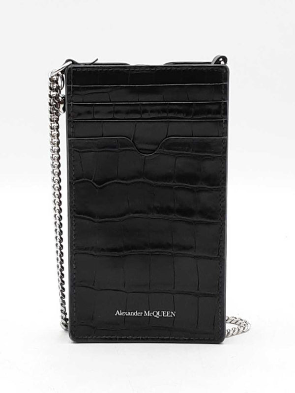 Alexander Mcqueen Crocodile Embossed Crossbody Phone Case Holder Eb1025lxzdu