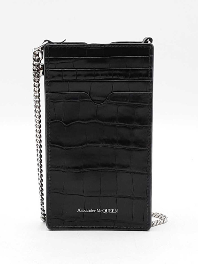 Alexander Mcqueen Crocodile Embossed Crossbody Phone Case Holder Eb1025lxzdu