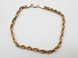 10k Yellow Gold 4.5g Rope Chain Bracelet 9 In Do0425lixde