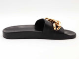 Versace Medusa Chain Slides Black Size 9 Aa0726crsa