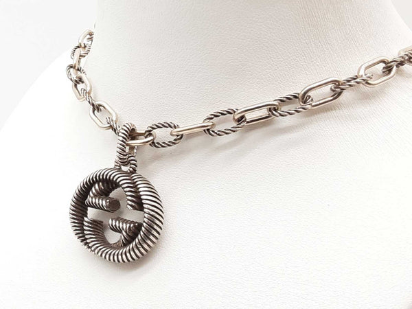 Gucci Sterling Silver Interlocking G Necklace 28 In Lhocrde 144010023564