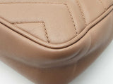 Gucci Marmont Super Mini Bag In Taupe Matelassé Leather Fw0126wzxdu