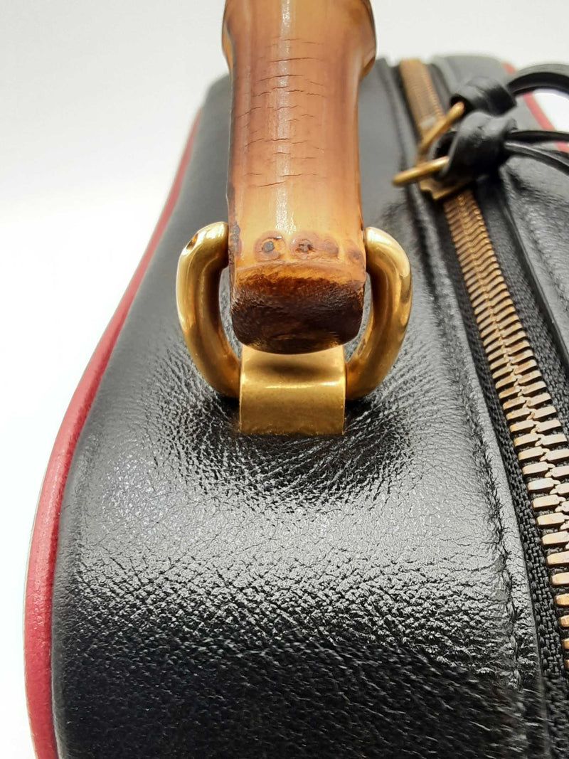 Gucci Matelassé Leather Gg Marmont Bamboo Top Handle Bag Fw1224lxzsa