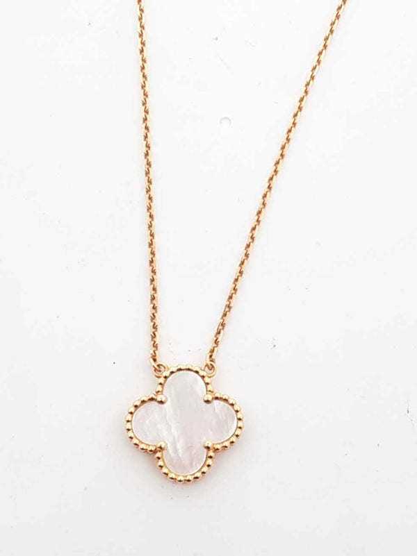 Van Cleef & Arpels 18k Yellow Gold 5.0g Alhambra Necklace 16.5 In Lh0825orxzde