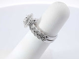 0.70 Cttw Diamond & 14k Gold Double Halo Bridal Set 5.5 Grams Size 5 Fw0326poxdu