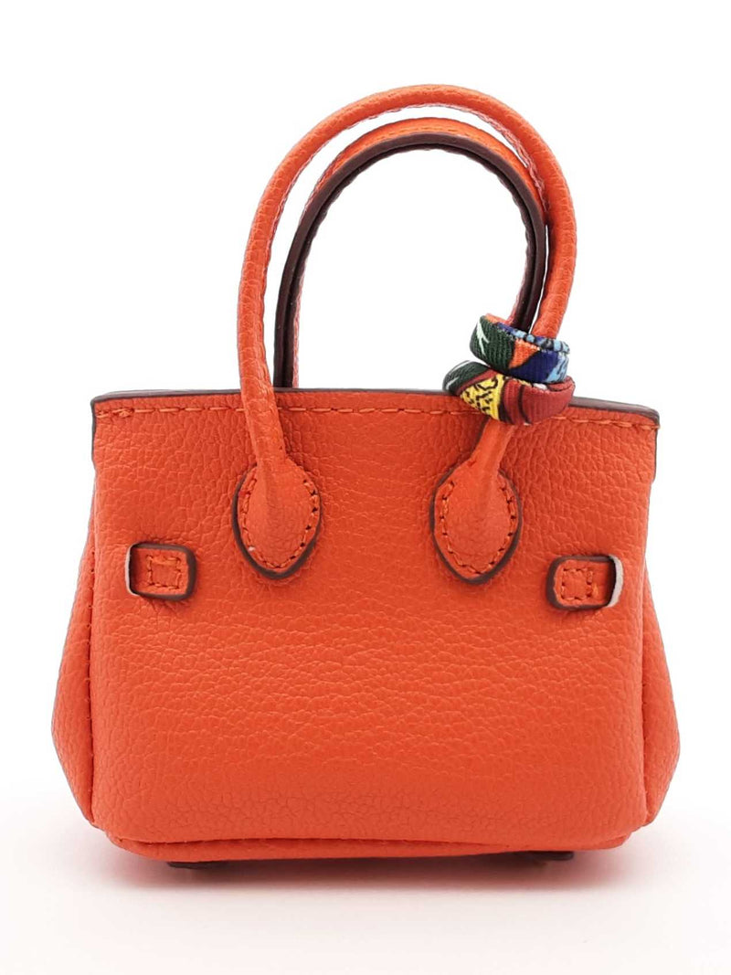 Mini Exquisite Bag Charm In Orange Fw0825idu