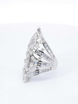 6.54 Cttw Diamond & 18k White Gold Cocktail Ring 9.6 Grams Size 7 Fw0826ccrdu