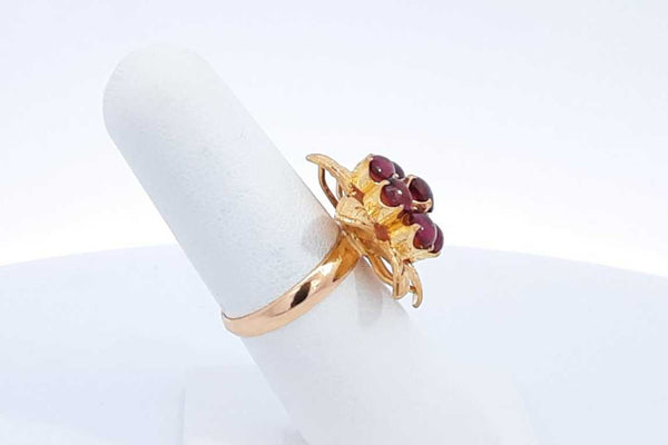 Garnet Ring In 22k Yellow Gold 7.3 Grams Size 6.5 Eb0724wxzdu