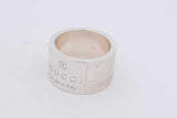 Gucci 925 Sterling Silver Trademark Band Ring 14 Grams Gucci Size 14 Eb0426exsa