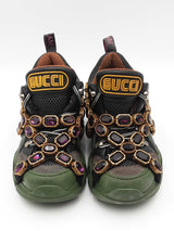 Gucci Flashtrek Sneakers With Removable Purple Crystal Embellishments Eb0526crsa