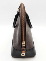 Coach Sierra Brown Logo Signature Coated Canvas Satchel Crossbody Bag Do0826oxde