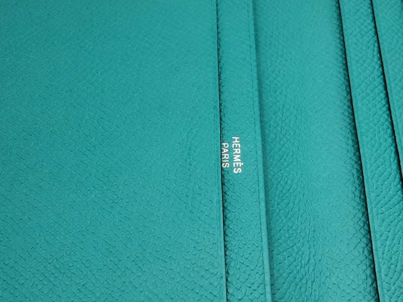 Hermes Fleming Gray & Teal Long Wallet Eb1224wxzdu