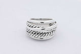 David Yurman 925 Sterling Silver Crossover Ring 13.6 Grams Size 7 Eb0426orxsa
