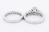 1.67cttw Diamond Wedding Set In 14k White Gold 8.7 Grams Size 4.75 Eb0526lcxzsa