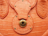 Ralph Lauren Soft Ricky Orange Alligator Leather Handbag Do0526oxzxde