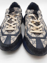 Gucci Gg Rhyton Monogram Canvas Sneakers Size 11 Eb0925lrxdu