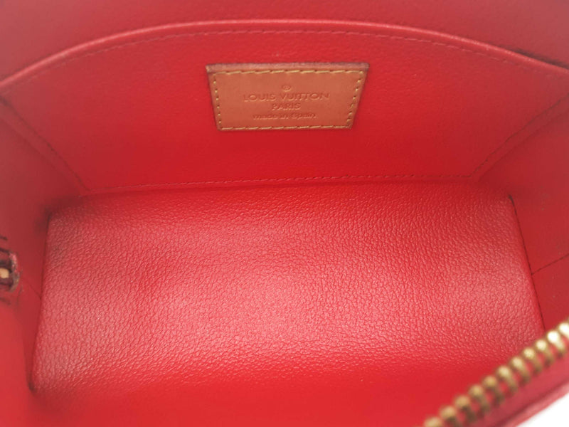 Louis Vuitton Monogram Vernis Pochette Red Cosmetic Pouch Sd0825wrzde